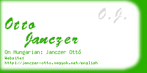 otto janczer business card