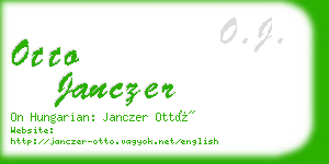 otto janczer business card